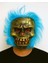 Wild Skull - Bakır Kafatası Turkuaz Saçlı Iskelet Maske 1