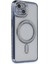 iPhone 13 Kılıf Joke Simli Magneticsafe Kılıf - Mavi 1