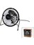 USB - Mini Fan Metal Kasa - AYAK=360 Derece Masa Üstü Vantilatör 4-Metal Pervane 13.5X11X15CM5V-2.5W (5060) 1