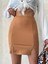 Çift Yırtmaçlı Etek Camel S25910 1