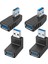 4 Adet USB 3.0 Adaptör Bağlantı Parçaları 90 Derece Erkek - Dişi USB Konnektörü - Sol, Sağ, Yukarı, Aşağı Açı Adaptörü Dahil (Yurt Dışından) 1