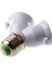 E27 1 Ila 2 E27 LED Işık Lamba Ampul Adaptörü Dönüştürücü Bölünmüş Splitter Taban Soketi (Yurt Dışından) 3