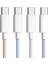 IPhone 15 Için Macaron Veri Kablosu Çift Tip-C Hızlı Şarj Örgülü Veri Kablosu C'den C'ye 60W 100CM Şarj Kablosu, Mavi (Yurt Dışından) 3