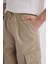 Erkek Çocuk Kargo Cepli Beli Bağcıklı Lastikli Paça Jogger Paça Gabardin Pantolon C6623A824AU 5