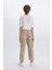 Erkek Çocuk Kargo Cepli Beli Bağcıklı Lastikli Paça Jogger Paça Gabardin Pantolon C6623A824AU 6