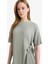 Relax Fit Bisiklet Yaka Basic Düz Bürümcük Kısa Kollu Tişört D5446AX25SP 1