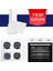 & Afm Tech Fethy Series Beyaz Cam Ankastre Set ( Ferre D087 + FM7301W + FM2201W ) 1