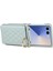 Samsung Galaxy Z Flip7 5g Kickstand Eşkenar Dörtgen Deri + Tpu Telefon Kılıfı ve Omuz Askısı (Yurt Dışından) 5
