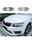 Araba Ön Far Kapağı Far Lambası Göz Kapağı Kaş Trim Abs Skoda Octavia Mk3 2015-2017 Parlak Siyah (Yurt Dışından) 4