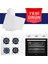 & Afm Tech Fethy Series Beyaz Cam Ankastre Set ( Ferre D078 + FM7301W + FM2201W ) 1