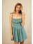 Kadın Çağla Yeşili Sırtı Gipeli Mini Elbise YEL221688 2