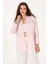 Kadın Açık Pembe Gömlek Desenli 50299426-VR078 1