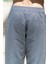 Fyfaha Bol Paça Indigo Erkek Keten Pantolon 5