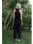 Struana Kruvaze Siyah Crop Pantolon Takım 5