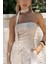 Bhioctoria Bej Straplez Crop Pantolon Takım 6