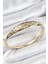Pirinç Zirkon Taşlı Kutup Yıldızı Model Gold Renk Kadın Kelepçe - TJ-BB7577 1