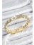Pirinç Zirkon Taşlı Yıldız Model Gold Renk Lastikli Kadın Bileklik - TJ-BB7494 1