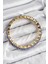 Pirinç Zirkon Taşlı Lacivert Nazar Model Gold Renk Lastikli Kadın Bileklik - TJ-BB7495 2