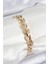 Pirinç Zirkon Taşlı Balık Kuyruğu Model Gold Renk Kadın Bileklik - TJ-BB7529 1
