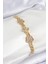 Pirinç Zirkon Taşlı Yonca Model Gold Renk Kadın Bileklik - TJ-BB7547 1