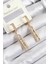 316L Çelik Zirkon Taşlı Sallantılı Messika Model Gold Renk Kadın Küpe - TJ-BKP10920 1