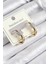 316L Çelik Zirkon Taşlı Halka Model Gold Renk Kadın Küpe - TJ-BKP10924 1