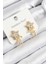 316L Çelik Zirkon Taşlı Kayan Yıldız Model Gold Renk Kadın Küpe - TJ-BKP10931 1