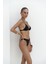 Bintang Ayarlanabilir Üçgen Siyah Bikini Üstü 7