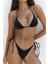 Arief Bağlamalı Gloplu Siyah Bikini Üstü 4