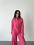 Ipeksi Keten Püskül Detaylı Gömlek-Pantolon Takım - Fuşya 2