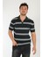 66562 Yakası Fermuarlı Çift Çizgi Desen Triko T-Shirt 2