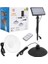 XF-707-2 Kumandalı Solar Panelli 2 Power Ledli Çiftli Projektör Lambası XF-707-2 3