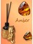 Amber Esanslı Oda Kokusu-Çubuklu Cam Şişe 50ML -Kedi Kız Figürlü Biblo Tasarım 1