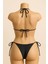 Kadın Siyah Yandan ve Boyundan Bağlamalı Bikini Mayo Takımı 3