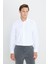AC&Co / Altınyıldız Classics Erkek Beyaz Ütülemesi Kolay Slim Fit Dar Kesim Klasik Yaka Pamuklu Gömlek 5
