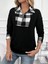 Ipeksi Kadın Uzun Kollu Yakalı Önden Fermuarlı Ekose Detaylı Viskon Iki Iplik Bluz 8