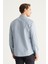 Erkek Gri Düğmeli Yaka Kolay Ütülenebilir Pamuklu Slim Fit Dar Kesim Oxford Gömlek 7