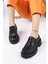Hakiki Deri Kadın Tırtıklı Platform Taban Loafer Ayakkabı TRC50-4004 3