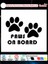 Paws On Board Sticker – Evcil Hayvan Taşıyan Araçlar Için Uyarı Stickerı 1