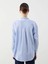 Lcw Modest Ekru Çizgili Oversize Poplin Kadın Gömlek Tunik 4