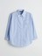 Lcw Modest Ekru Çizgili Oversize Poplin Kadın Gömlek Tunik 5