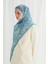 Viena Ipek Krep Şal - Mavi 4