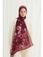 Camellia Ipek Krep Şal - Bordo 1