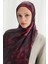 Velvet Kraş Şal - Bordo 4
