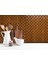 3 Boyutlu Duvar Paneli Kabartmalı Puantiye Desen Pvc 41X41 Cm/ 6 Adet /1 M² Altın Meşe 4