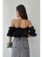Madonna Yaka Kadın Bluz – Lastik Detaylı Rahat Kesim 6