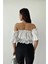 Madonna Yaka Kadın Bluz – Lastik Detaylı Rahat Kesim 6
