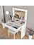 LİGHT MAKYAJ MASASI TABURELİ TAKIM 1