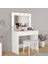 LİGHT MAKYAJ MASASI TABURELİ TAKIM 4