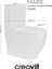 Mare Beyaz Kanalsız Duvara Sıfır Klozet Takımı MA361, Creavit Mare Duroplast Yavaş Kapak 6